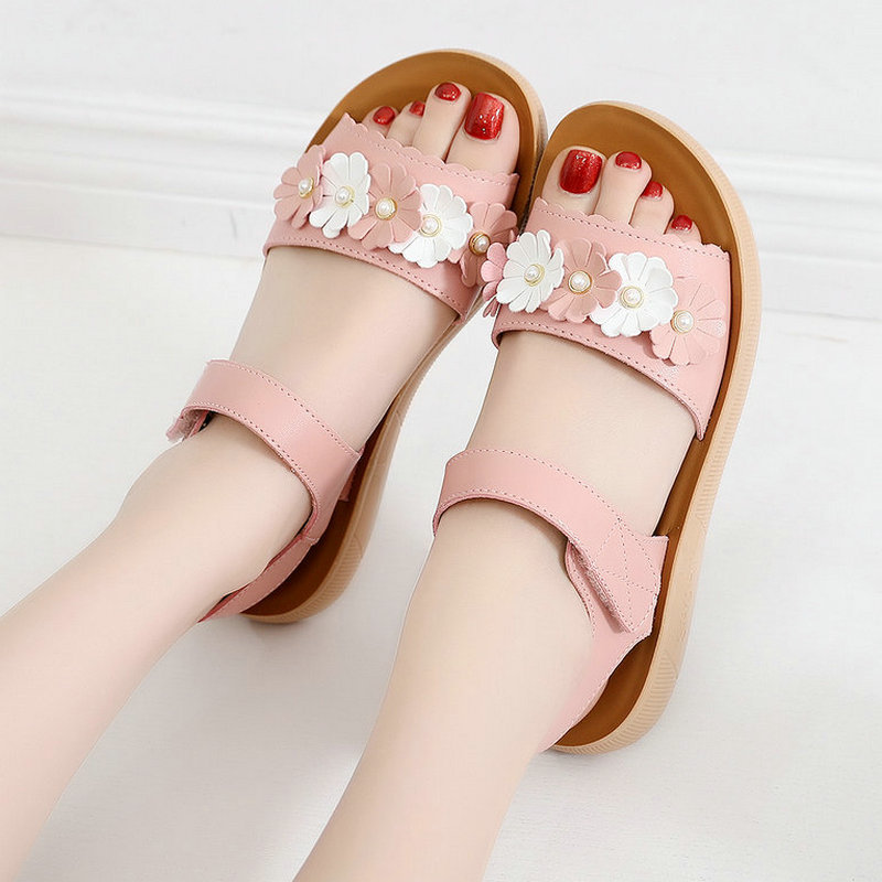 小学生女夏季10中大童11女童凉鞋12平底13夏天14凉鞋15岁防滑百搭