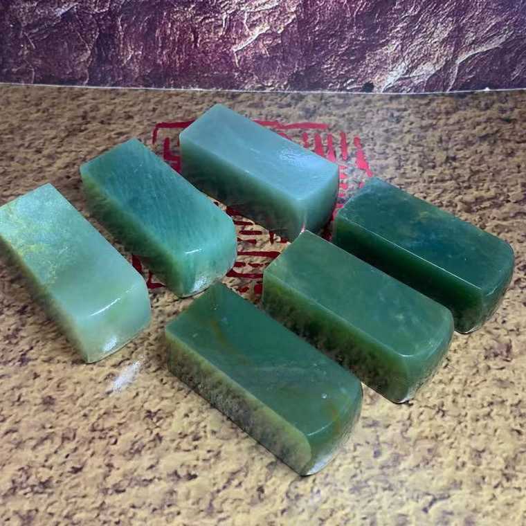 【五枚】辽宁冻石牛角冻新绿篆刻印章石书法画收藏西安新绿寿山石