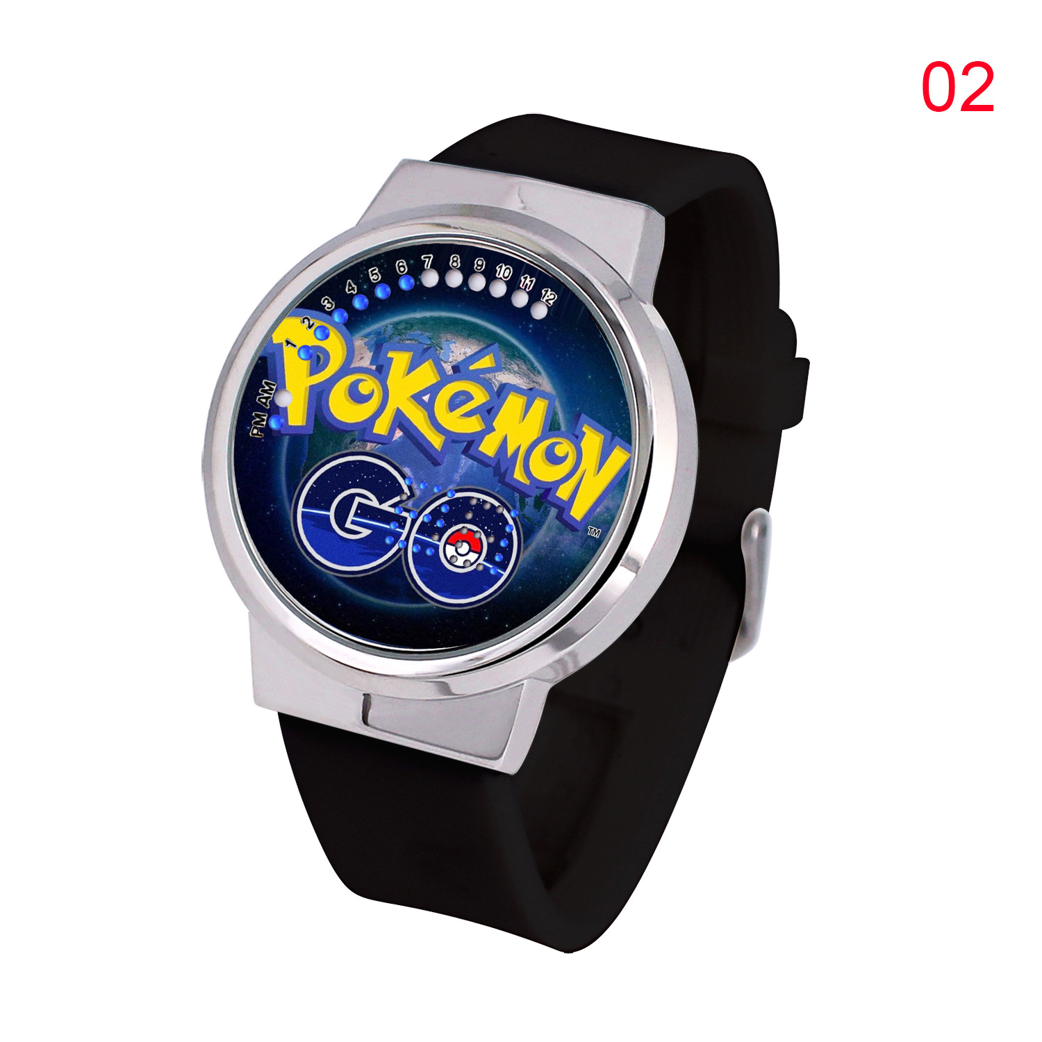 时尚可梦pokemongo电子表批发 宠物神奇宝贝防水led手表现货批发