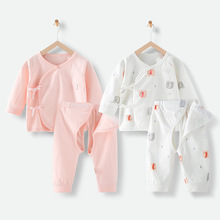 婴儿衣服新生儿棉和尚春秋春装0一3个月婴幼儿初生宝宝内穿套装