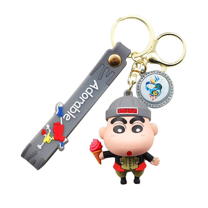 New Crayon Small New Keychain Riman Lovely Bag Car Key Chain Pendant Accessories Crane Machine Small Gift