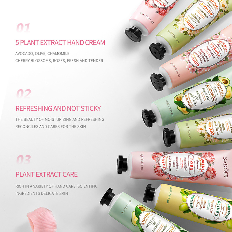 Colorful Flowering and Fruiting Hand Cream Suit Moisturizing and Nourishing Refreshing Skin Rejuvenation Hand Skin Care Foreign Trade