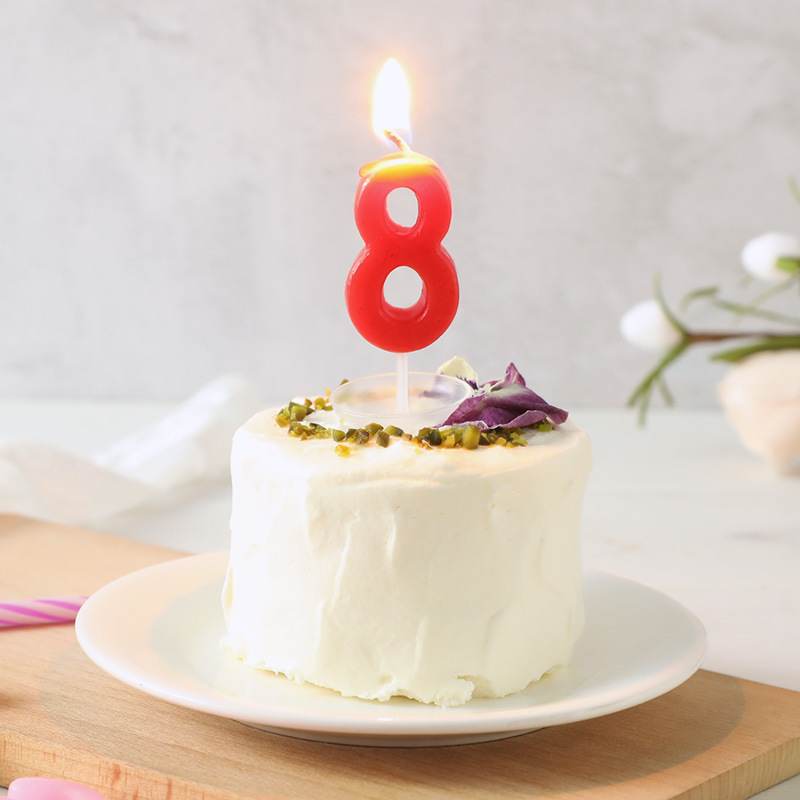 数字生日蜡烛 周岁蛋糕蜡烛 宝宝螺纹蜡烛 儿童生日派对用品