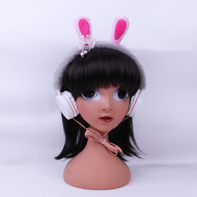 新款兔耳朵耳机网红学生时尚礼品可爱造型毛绒头戴式手机音乐耳麦