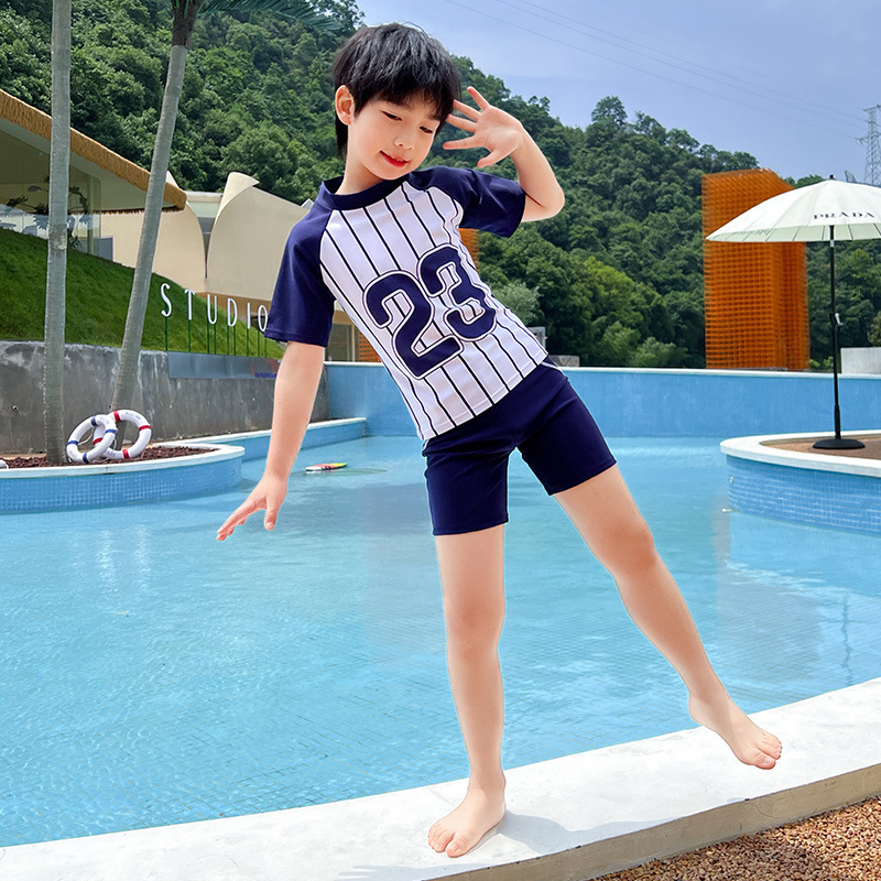 男童泳衣泳裤儿童中大童男孩分体游泳衣小宝宝速干温泉游泳套装备