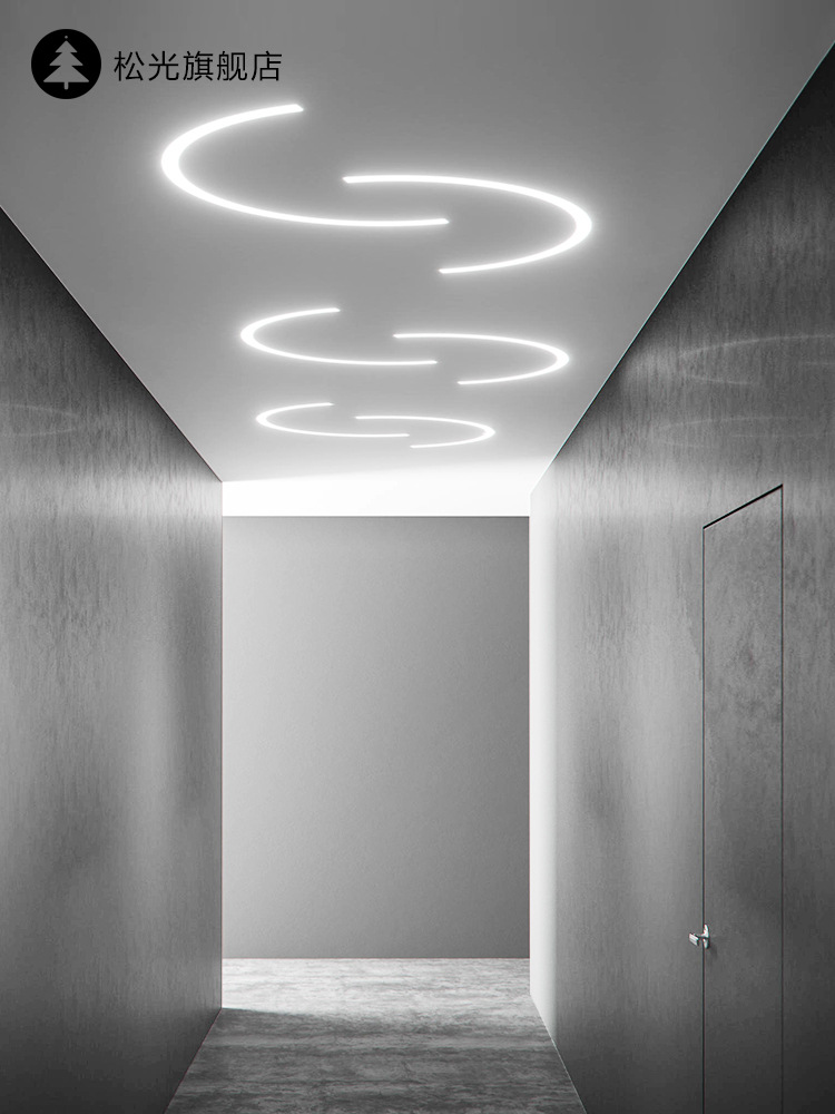 线性灯嵌入式led防水硅胶柔性线条灯平面软灯带条弧形异形灯槽