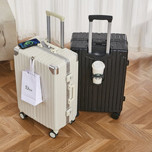 多功能行李箱女铝框款密码拉杆箱高颜值大容量可充电旅行箱男生24