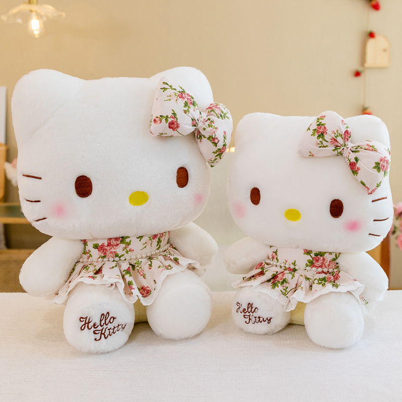 可爱凯蒂猫玩偶批发毛绒玩具布娃娃kitty公仔玩偶七夕礼物送女友