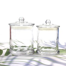 厂家批发多容量透明玻璃储物罐罐头瓶烛台玻璃罐透明储物罐