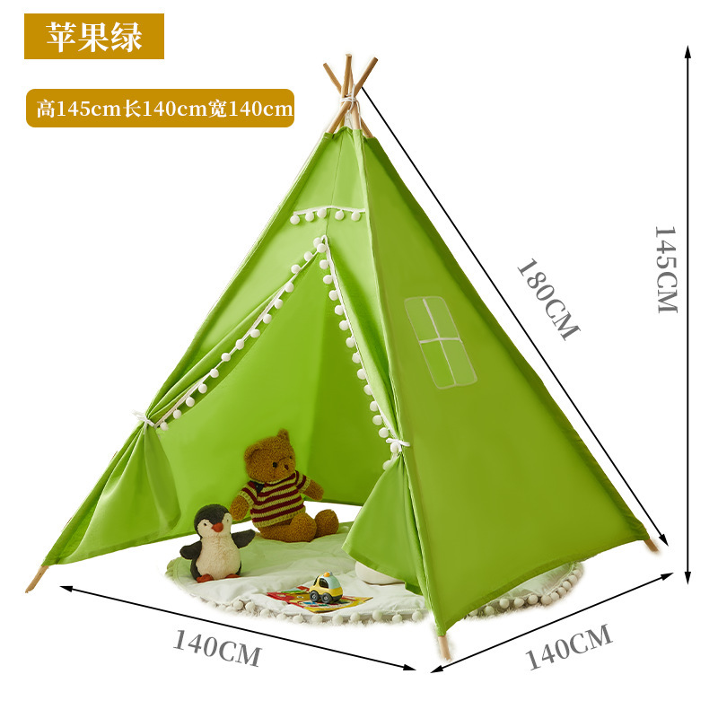 室内帐篷儿童风印第安涂鸦小帐篷男女孩礼物拍照玩具游戏屋 图片_高清