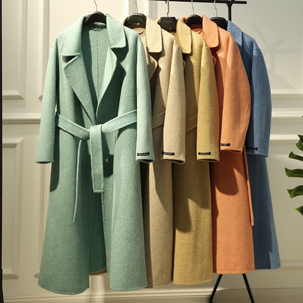 2021秋冬新款双面羊绒大衣女中长款宽松大码气质显瘦毛呢外套尾货