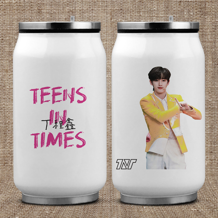 易拉罐热转印保温杯时代少年团丁程鑫tnt不锈钢水杯应援