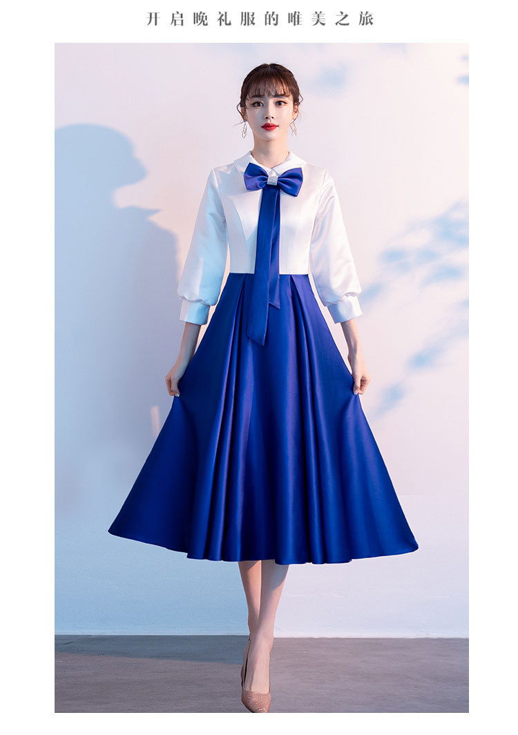 合唱团演出服女2021新款学生诗朗诵演讲表演服装红歌团体比赛礼服