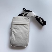手机包尼龙小包 灰白色 夏季 小斜挎包 男女同款 休闲包包