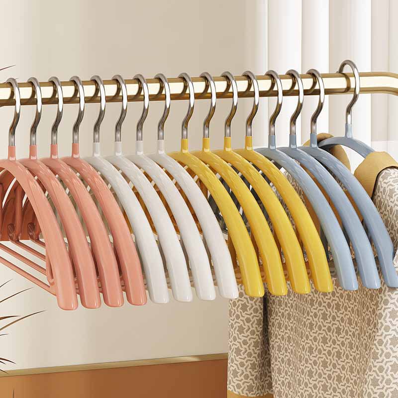 Plastic Coated Semicircle Hanger Traceless Storage Bold Clothes Hanger Non-Slip Stainless Steel Clothes Hanger Adult Home Use Clothes Hanger Wholesale