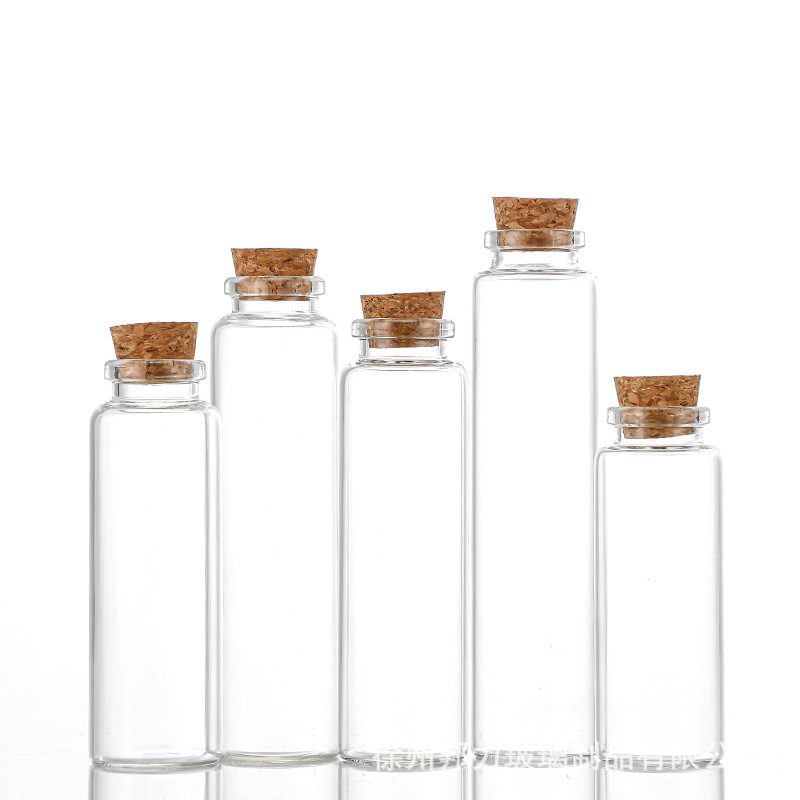 定制卡口直径30mm软木塞管制瓶虫草药粉瓶藏红花分装瓶高透密封瓶