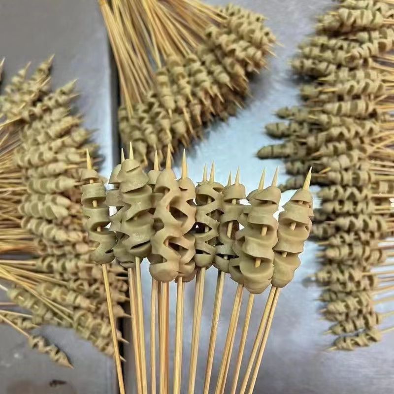 迷你小面筋串100支切花面筋小串烧烤摆摊炸串食材把把烧原味面筋