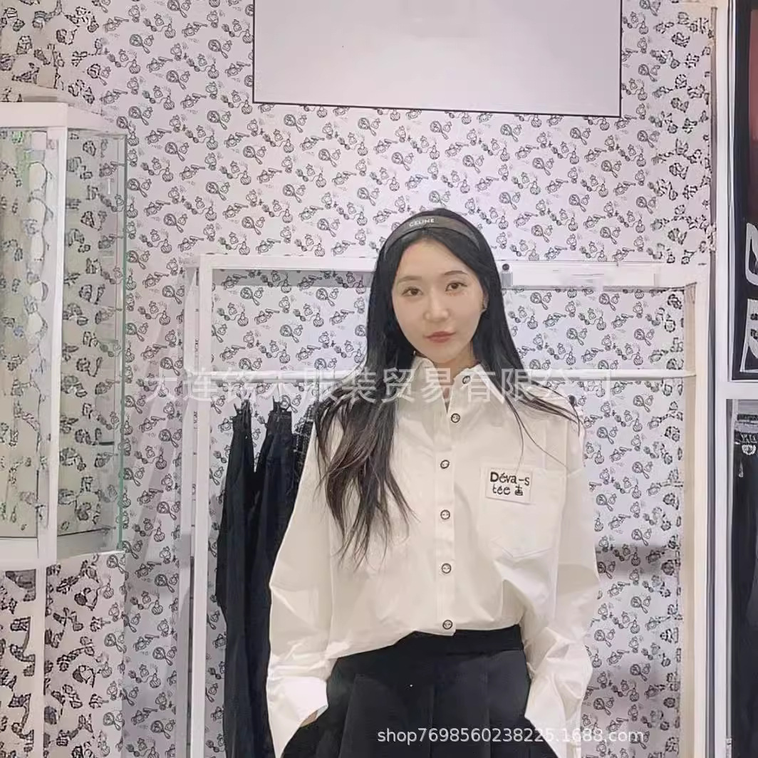 预览~韩系春夏新 纯色简约风 休闲宽松百搭衬衫-阿里巴巴