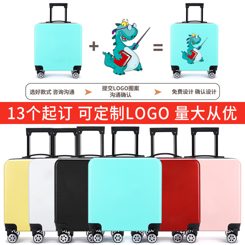 Wholesale Children's Trolley Case Printable Logo Cartoon Universal Wheel Luggage Male and Female Primary School Student Password Suitcase