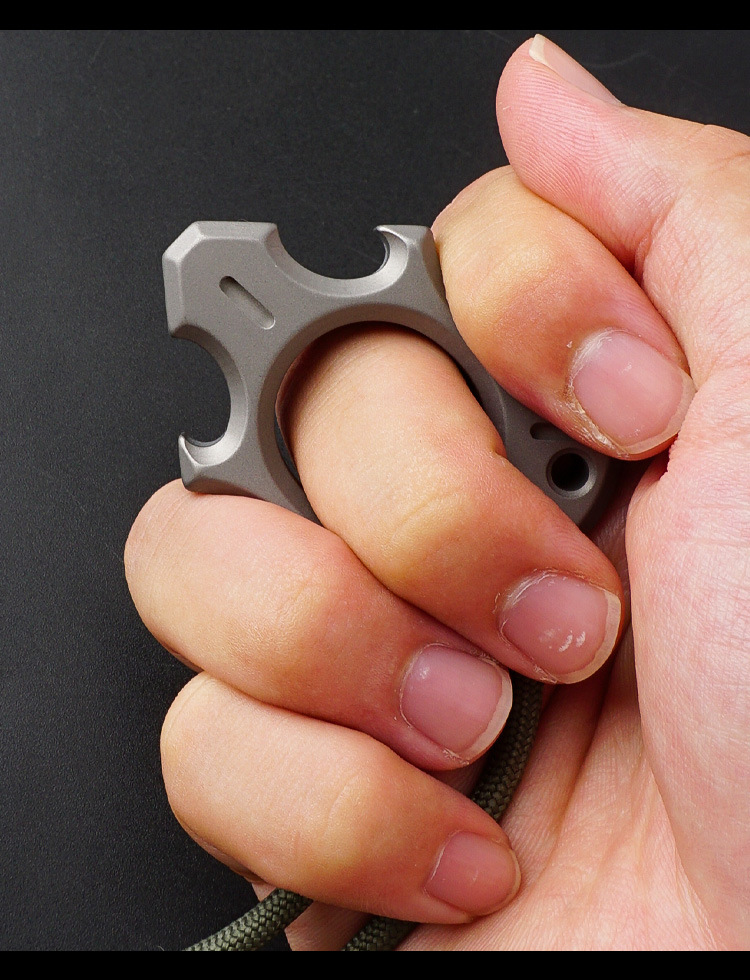 新款钛合金单指环手扣拳套车载防身武器合法自卫用品装备戒指环