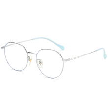 新款平光镜复古钛架眼镜框女近视眼镜架β钛合金防蓝光钛架
