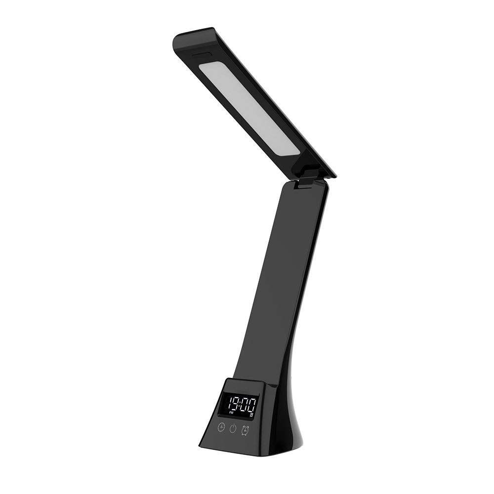 Led Smart Clock Desk Lamp with Mobile Phone Wireless Charging Usb Folding Storage Multifunctional Student Eye Protection Desk Lamp