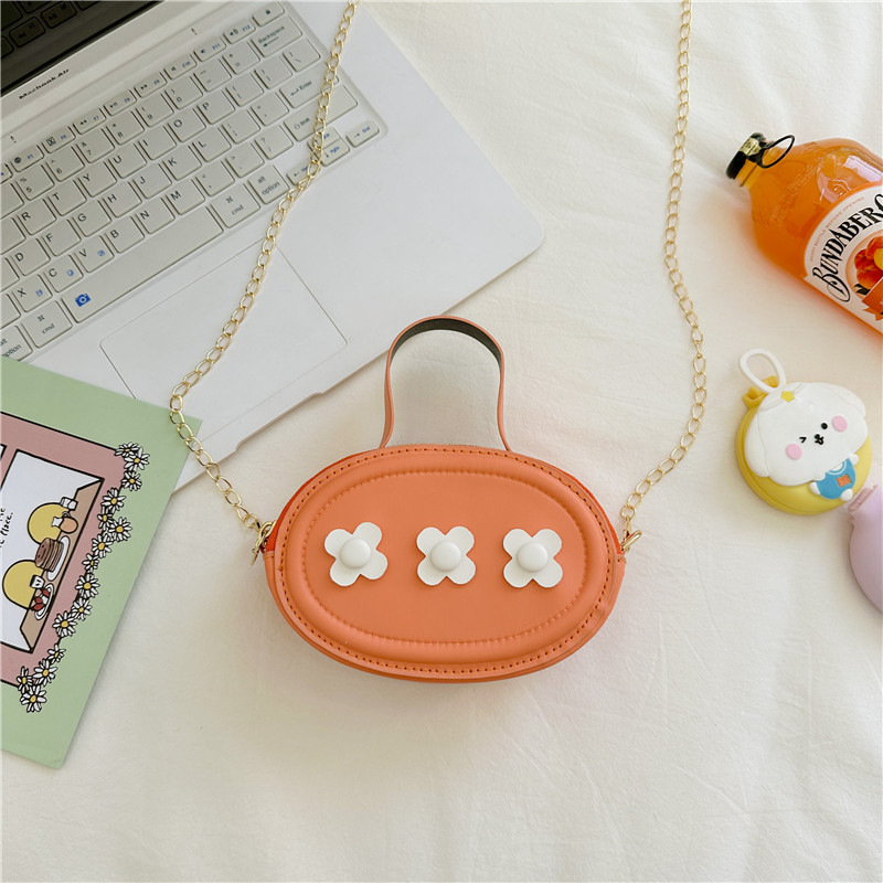 Cute Flowers Small round Bag 2023 New Kid's Messenger Bag Children's Coin Purse Fashionable Decoration Bag Fashion