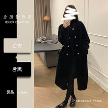 韩系羊羔绒毛毛外套女秋冬季感加厚中长款皮毛一体羊羔毛大衣