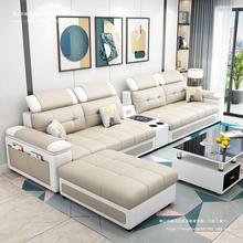 布艺沙发小户型客厅沙发组合可拆洗出租房套装简约现代皮配布家具