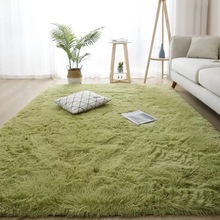 北欧毛绒客厅沙发茶几地毯卧室可爱床边毯满铺榻榻米长毛地垫纯色