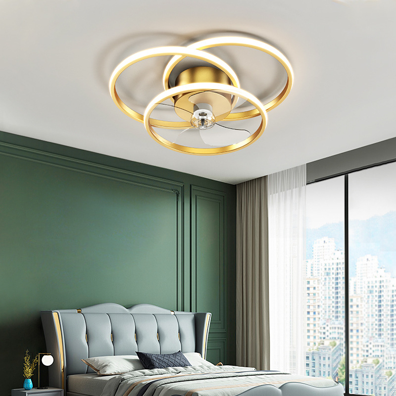 Living Room Fan Lamp Integrated Ceiling Lamp Nordic Trending Creative Personalized Bedroom Electric Fan Lamp Modern Minimalist Room Lamp