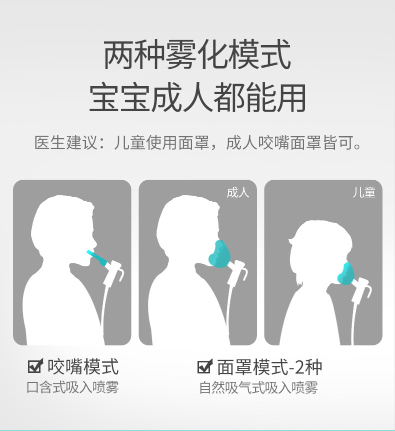 富林雾化器儿童家用医用医疗电子雾化机成人儿童用便携