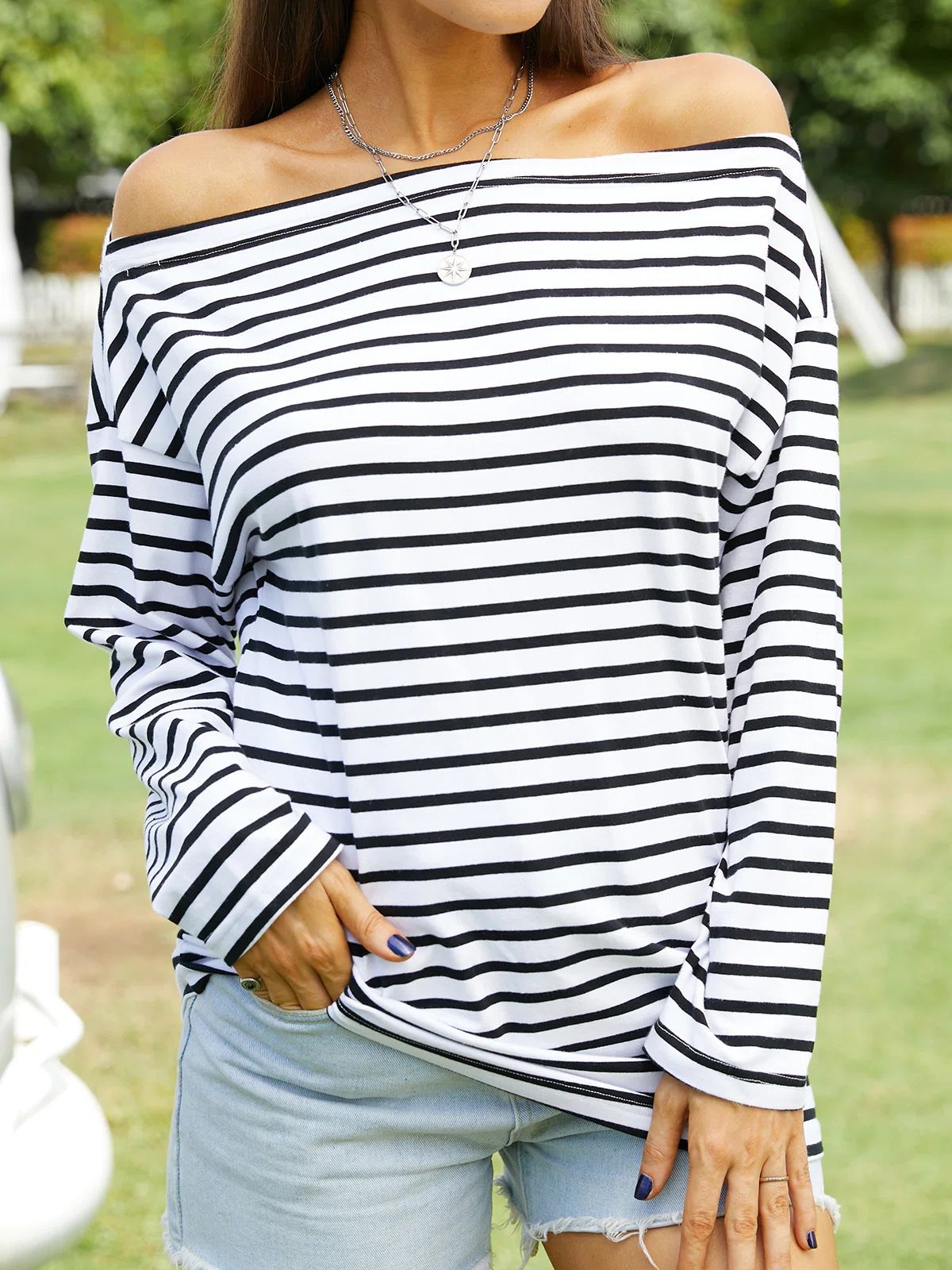 黑白宽条纹t恤图片-海量高清黑白宽条纹t恤图片大全 - 阿里巴巴