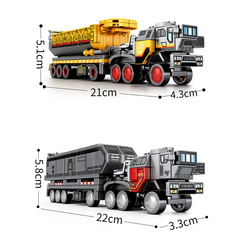 Sembo Block Wandering Earth Box-Type Carrier Engineering Vehicle Compatible with Lego Assembling Small Particle Boy Building Blocks