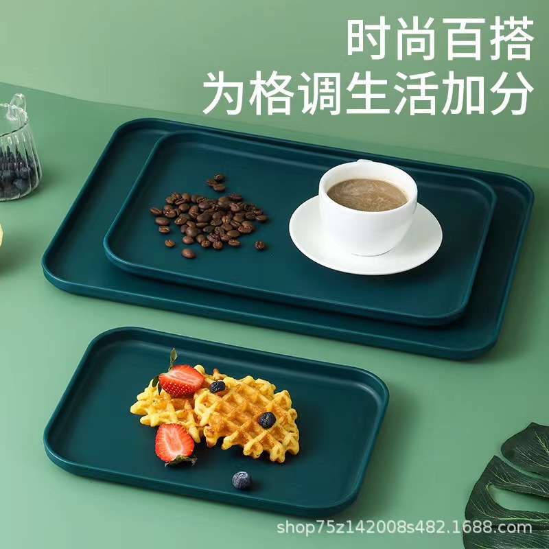 ins nordic style wheat straw tray household food tray cake afternoon tea tray fruit tray tea tray