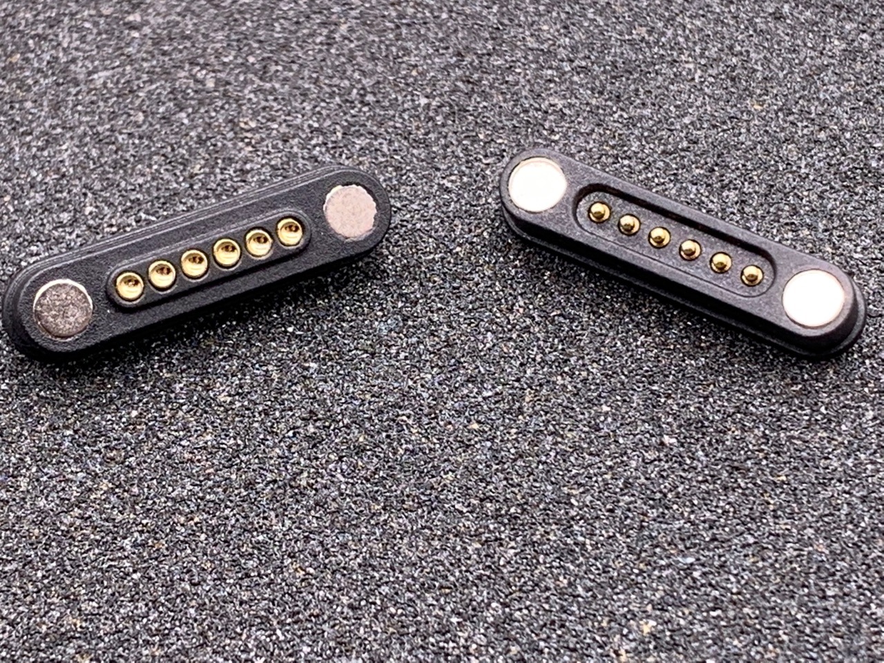 六pin磁吸连接器 6pin磁吸母座充电座 6针磁吸公座导电头 磁吸头