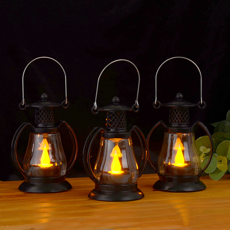 LED Electronic Candle Retro Portable Small Oil Lamp