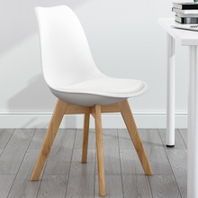 北欧餐椅家用塑料靠背餐桌椅实木椅子椅简约现代餐桌凳餐凳