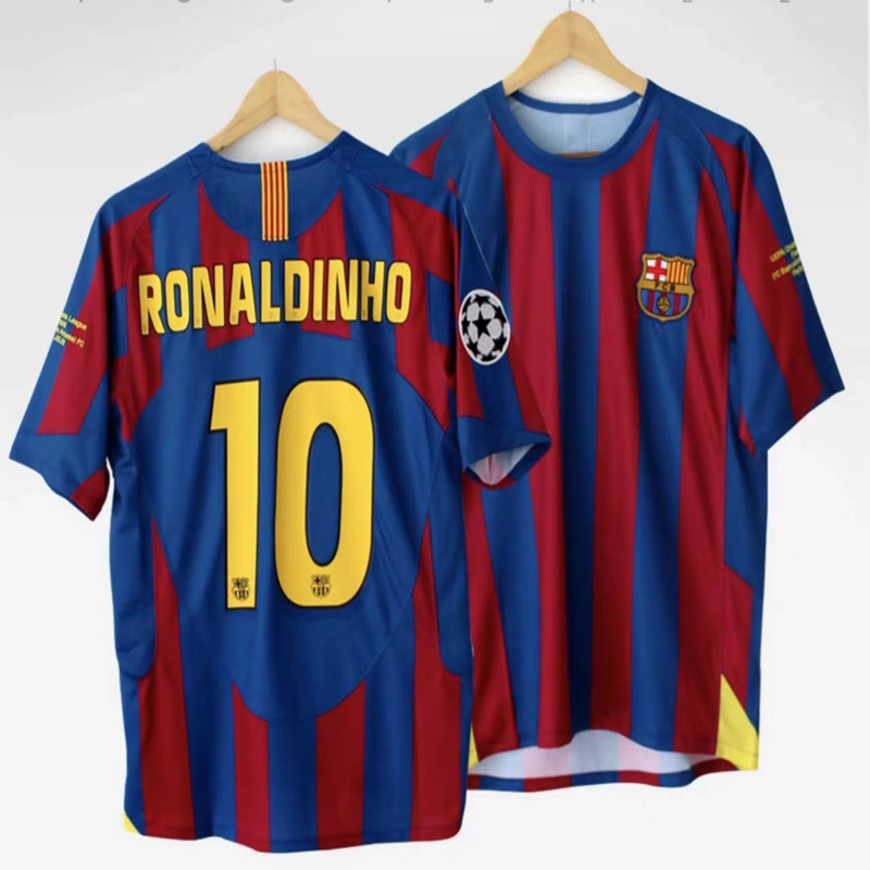 巴萨96-97 1213赛季主场足球服复古0506主客场足球服版复古欧冠版