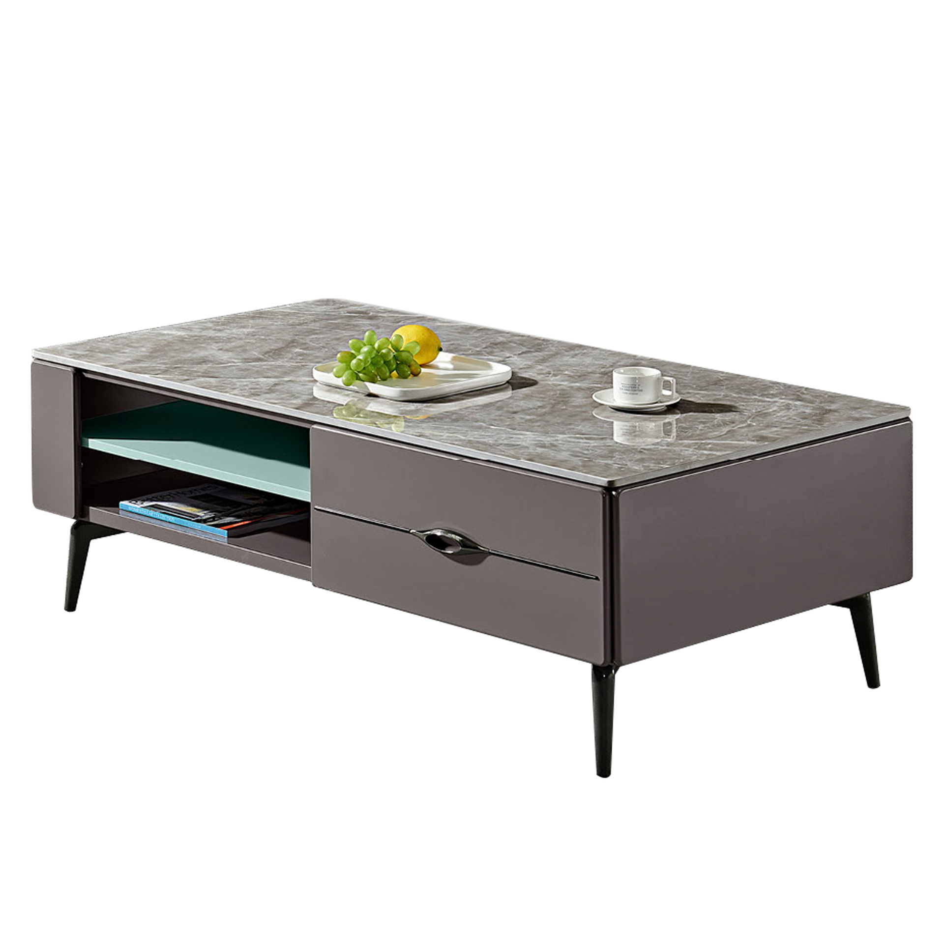 【畅销茶几】16-1300意式简大小户型客厅家用现代简约岩板茶几