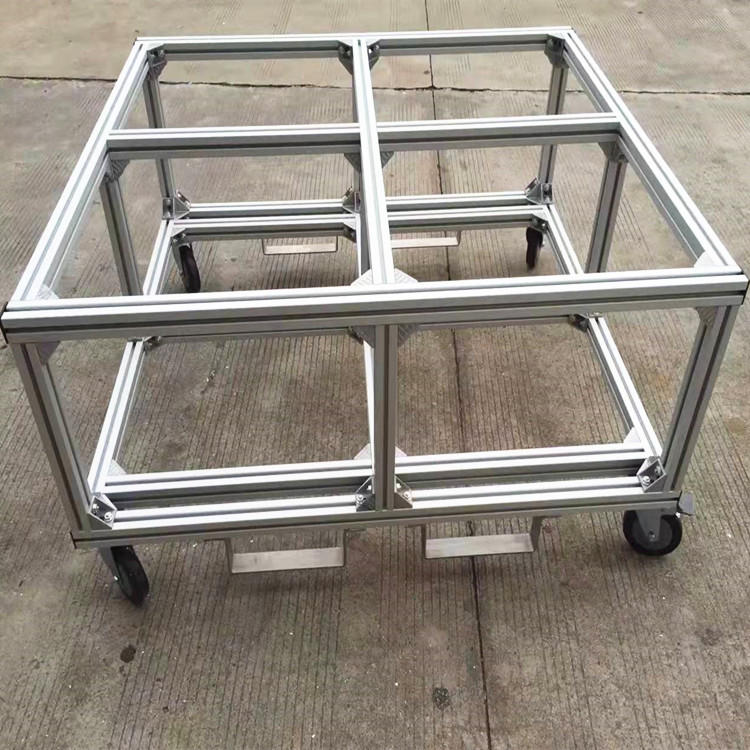 工业4040欧标铝型材工厂工装架 铝型材测试设备框架 工具小车