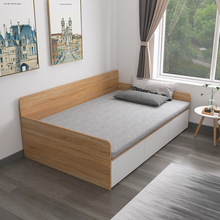 现代简约书房榻榻米床储物实木收纳单人床小户型次卧床多功能