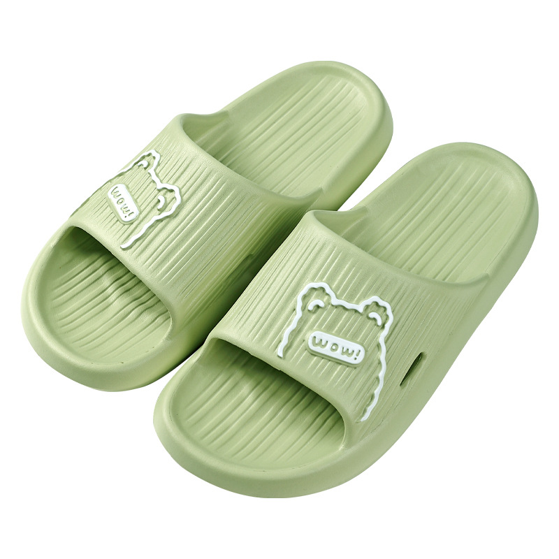 Summer Slip-on Slippers for Women Home Bathroom Thick Bottom Non-Slip Eva Slippers Home Indoor Lightweight Couples Sandals