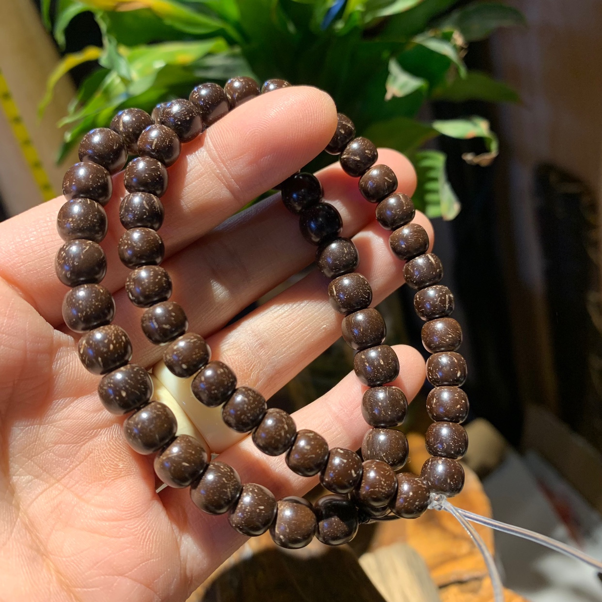 椰蒂印尼原色椰蒂老型精工手制高抛桶珠椰壳文玩手串菩提高抛桶珠