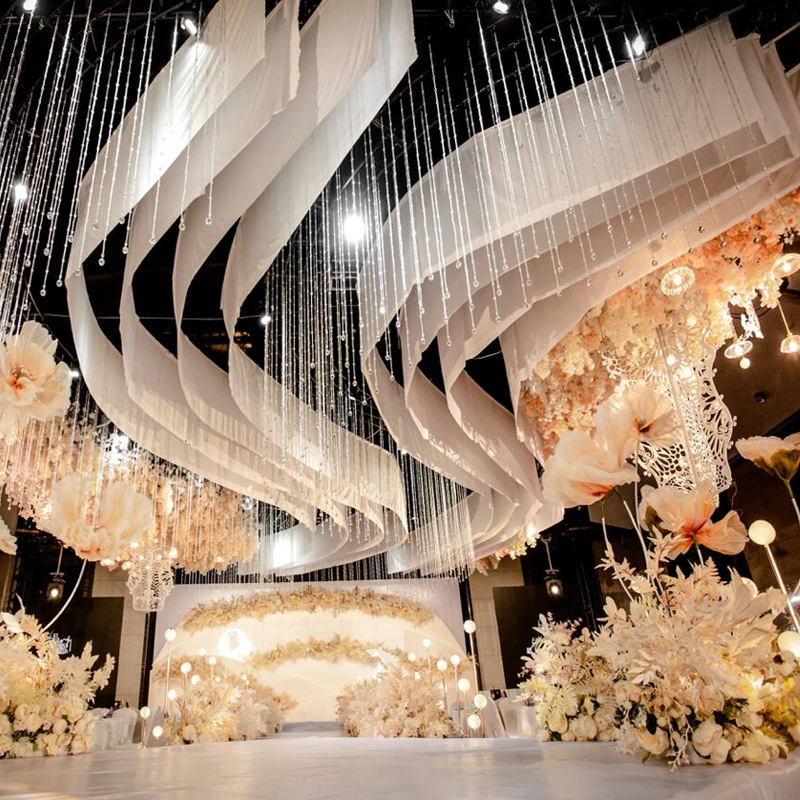 牛奶丝弹力布白色韩式婚礼平面吊顶布红色吊顶舞台顶装饰婚礼堂
