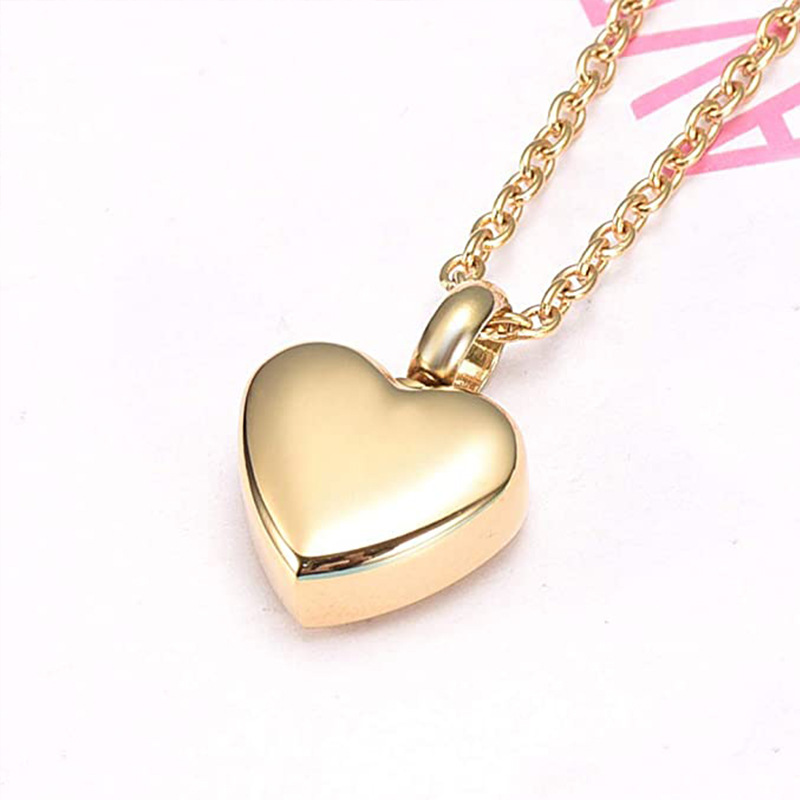 Hot Sale Fashion New Small Peach Heart Bone Ash Necklace Commemorative Relatives Pet Love Pendant Diy Small Jewelry Accessories