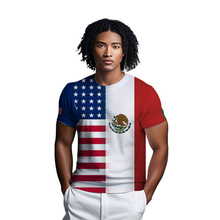 外贸速干t恤定制美国墨西哥足球联赛团队服活动短袖印logo文化衫