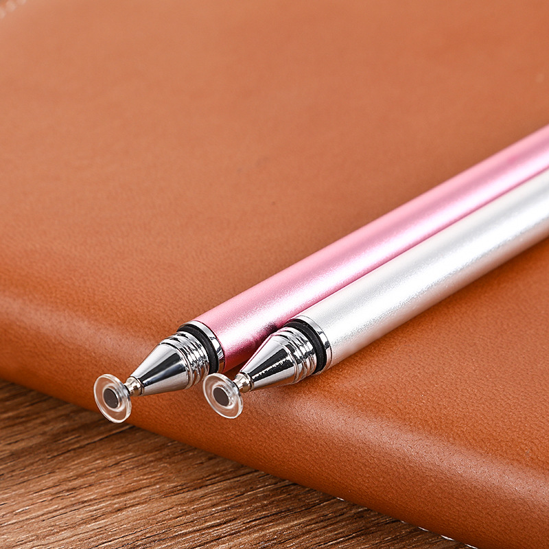 圆盘电容笔二合一手写笔手机ipad电容笔磁吸笔帽触控笔印刷logo