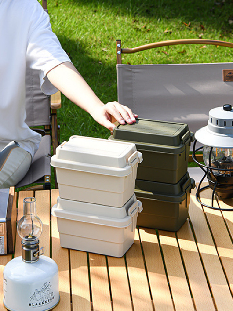 户外露营迷你储物箱整理箱桌面收纳箱旅行野营小型工具杂物盒有盖