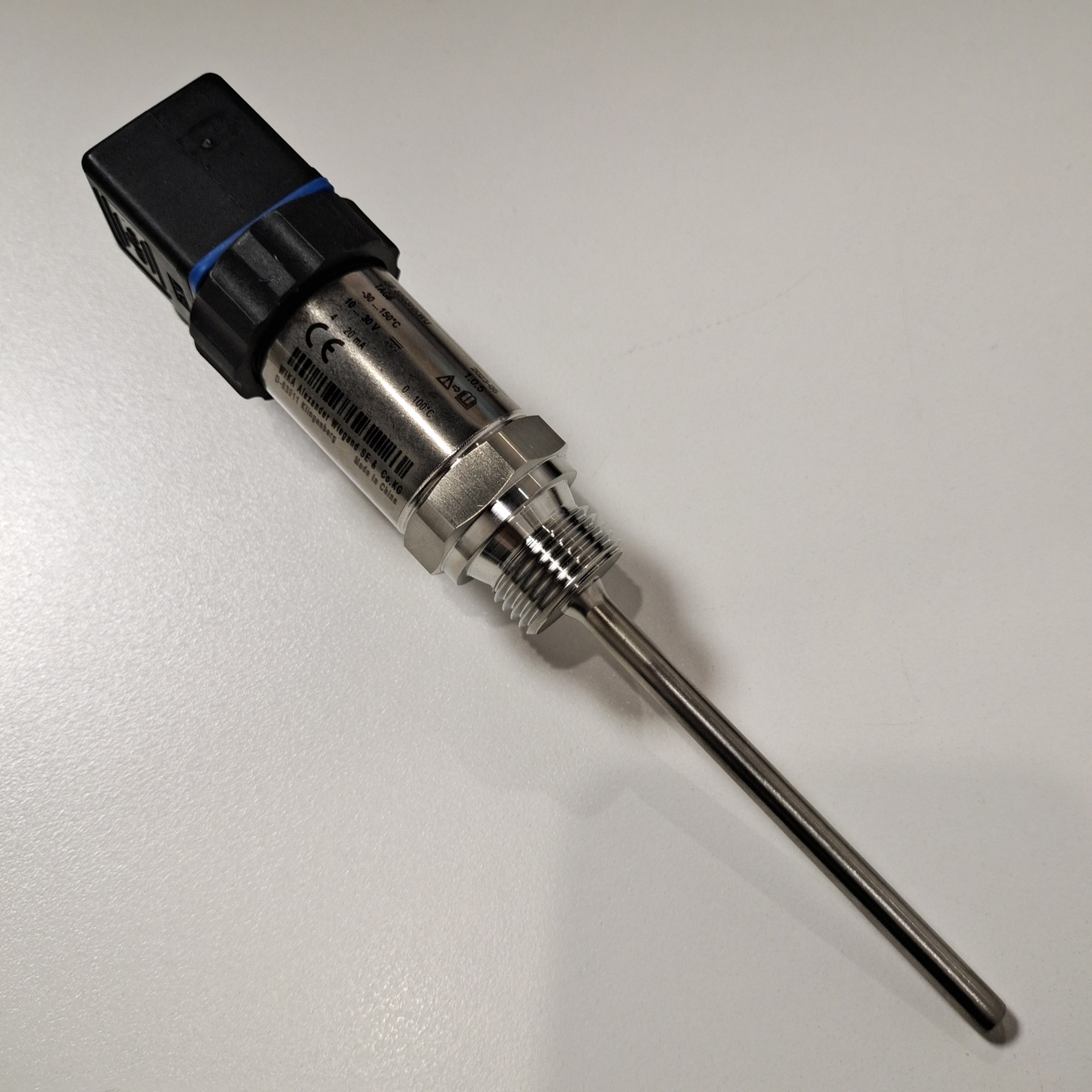 德国wika温度传感器tr36 0-100℃ 4-20ma 1/2npt 400mm 管径6mm